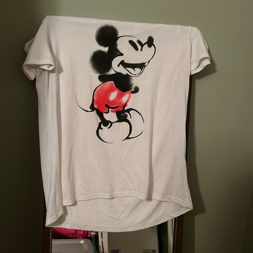 Disney Mickey Mouse, white long tail T-shirt